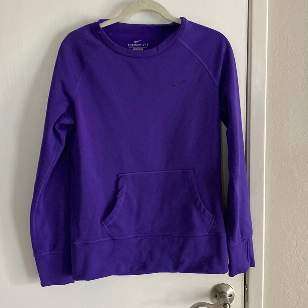 Purple Nike therma-fit sweatshirt